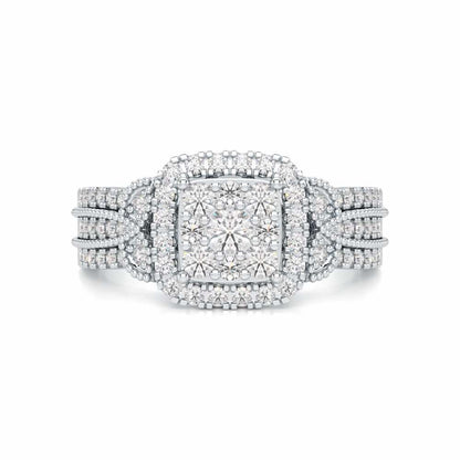 Silk Spark Silver Ring - White Gold - Image 4