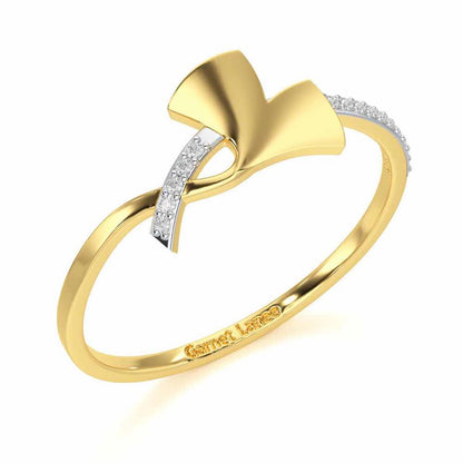 Simple Charm Silver Ring - Yellow Gold - Image 1