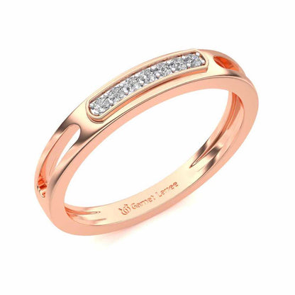 Simple Silver Band Ring - Rose Gold - Image 1