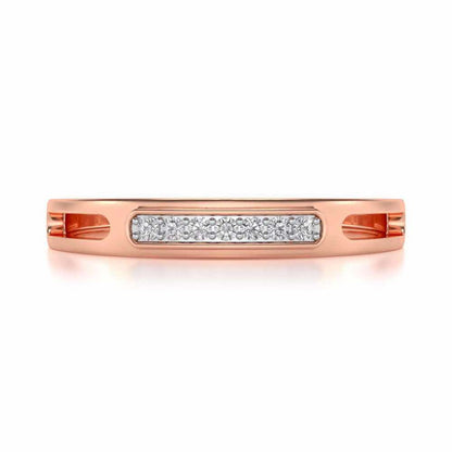 Simple Silver Band Ring - Rose Gold - Image 4