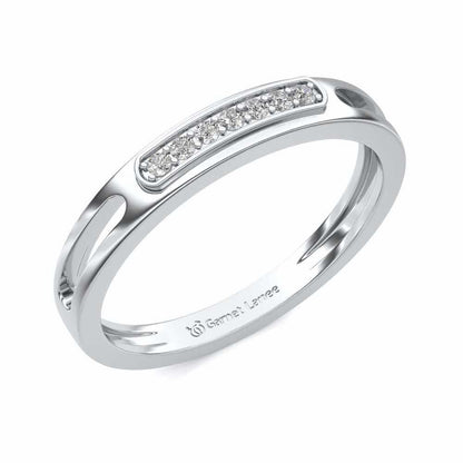 Simple Silver Band Ring - White Gold - Image 1
