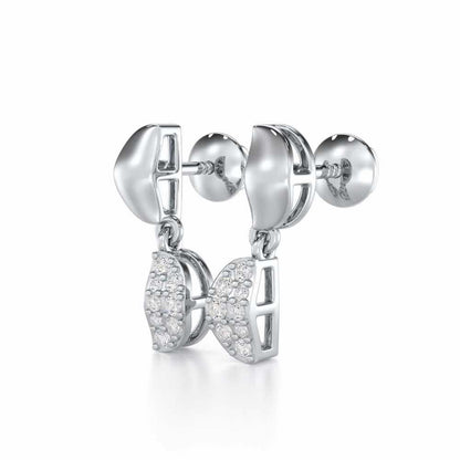 Simple Elegance Silver Earrings - White Gold - Image 3