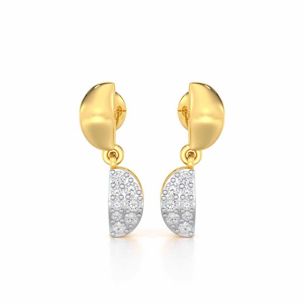 Simple Elegance Silver Earrings - Yellow Gold - Image 1