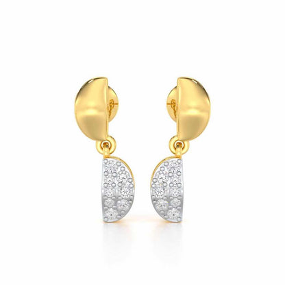 Simple Elegance Silver Earrings - Yellow Gold - Image 1