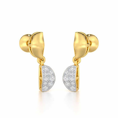 Simple Elegance Silver Earrings - Yellow Gold - Image 2