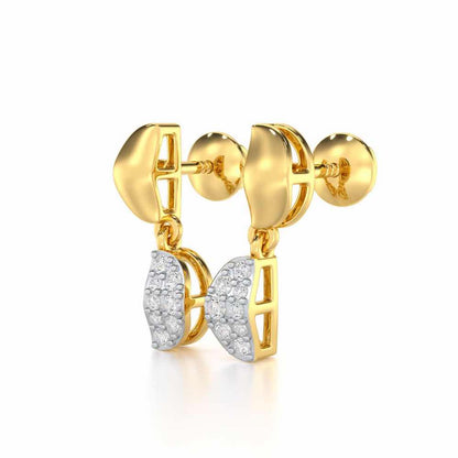Simple Elegance Silver Earrings - Yellow Gold - Image 3