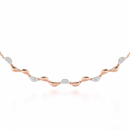Simple Elegance Silver Necklace - Rose Gold - Image 1