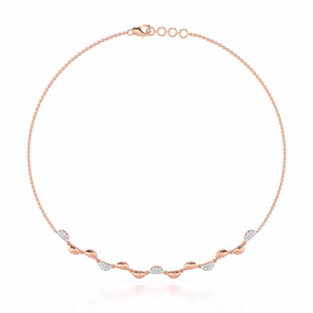 Simple Elegance Silver Necklace - Rose Gold - Image 2