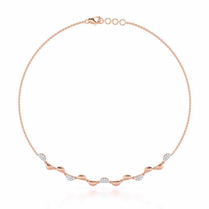 Simple Elegance Silver Necklace - Rose Gold - Image 2