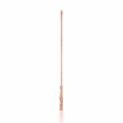 Simple Elegance Silver Necklace - Rose Gold - Image 4