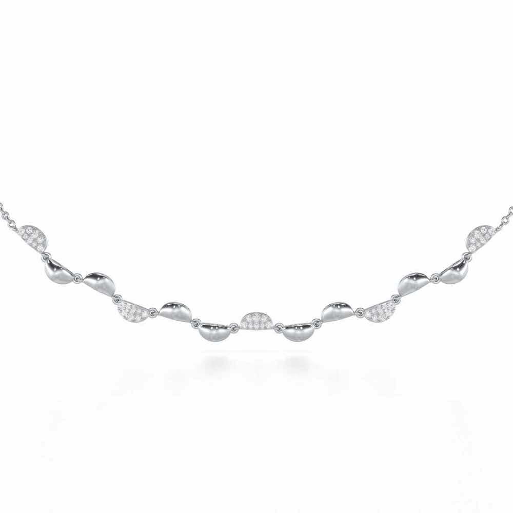 Simple Elegance Silver Necklace - White Gold - Image 1