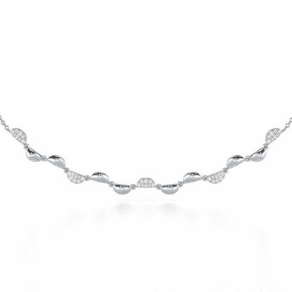 Simple Elegance Silver Necklace - White Gold - Image 1