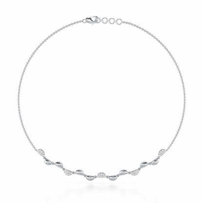 Simple Elegance Silver Necklace - White Gold - Image 2
