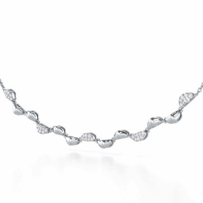 Simple Elegance Silver Necklace - White Gold - Image 3