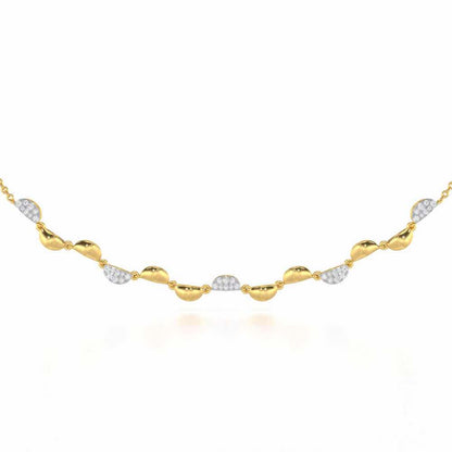 Simple Elegance Silver Necklace - Yellow Gold - Image 1