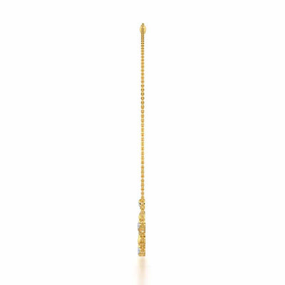 Simple Elegance Silver Necklace - Yellow Gold - Image 4