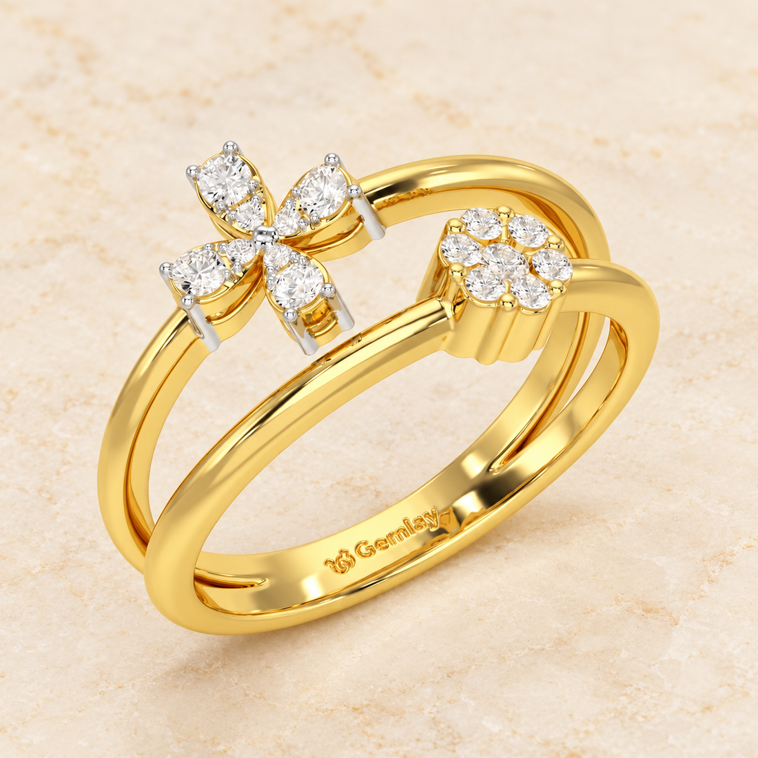 Simple Flower Silver Ring