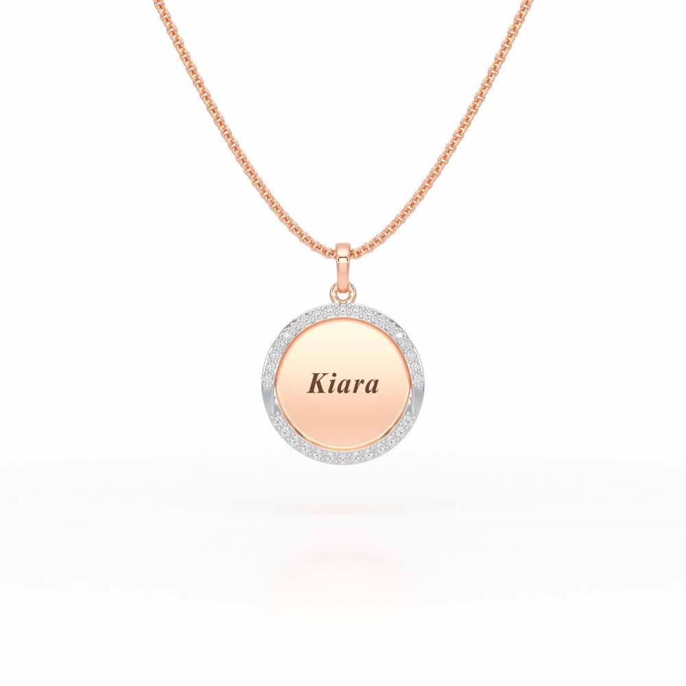 Simple Say Silver Pendant - Rose Gold - Image 1