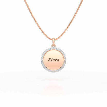 Simple Say Silver Pendant - Rose Gold - Image 1