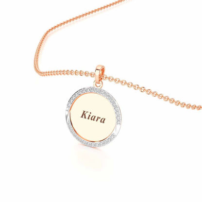 Simple Say Silver Pendant - Rose Gold - Image 2