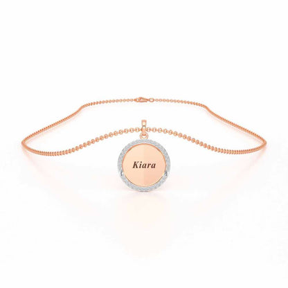 Simple Say Silver Pendant - Rose Gold - Image 3