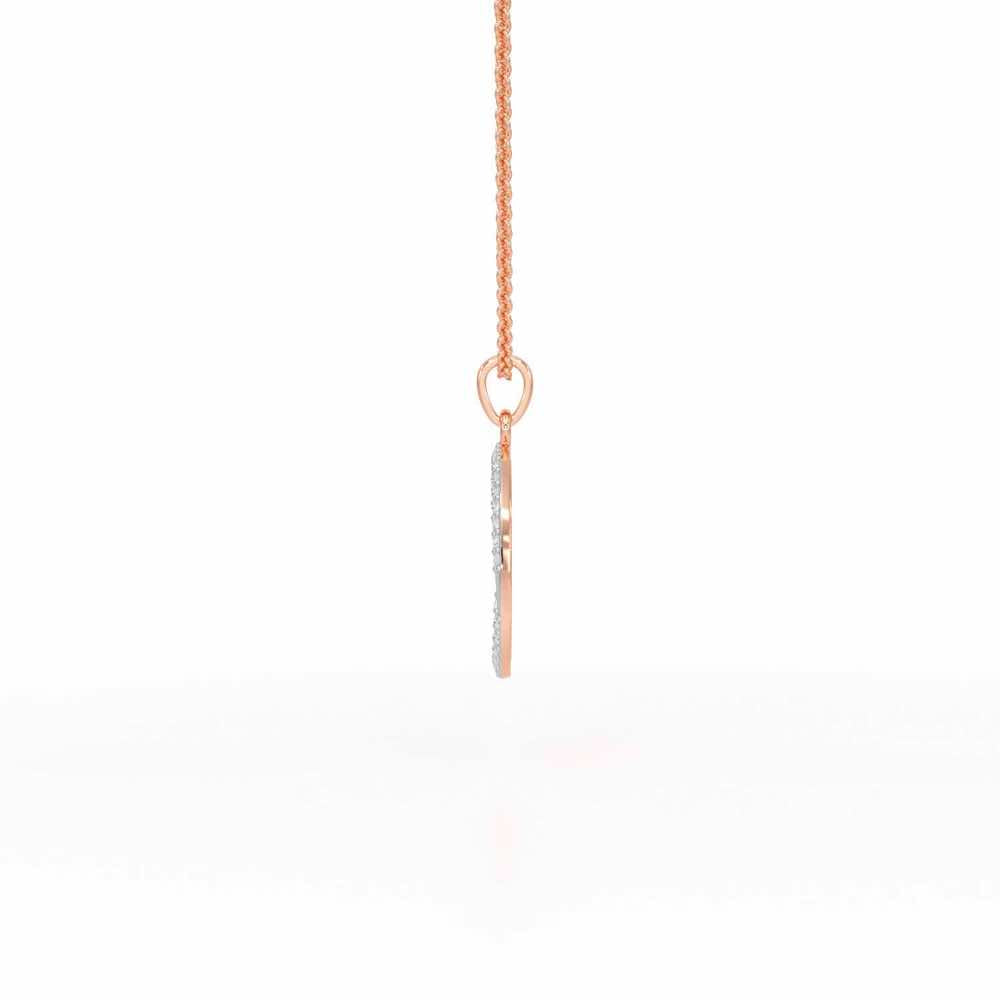 Simple Say Silver Pendant - Rose Gold - Image 4
