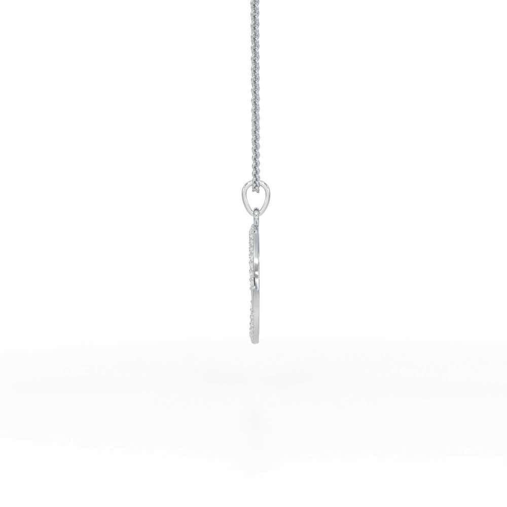 Simple Say Silver Pendant - White Gold - Image 4