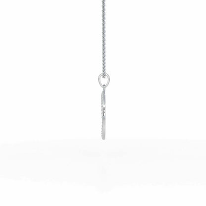 Simple Say Silver Pendant - White Gold - Image 4