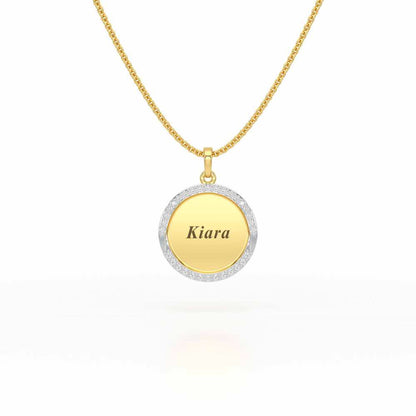 Simple Say Silver Pendant - Yellow Gold - Image 1