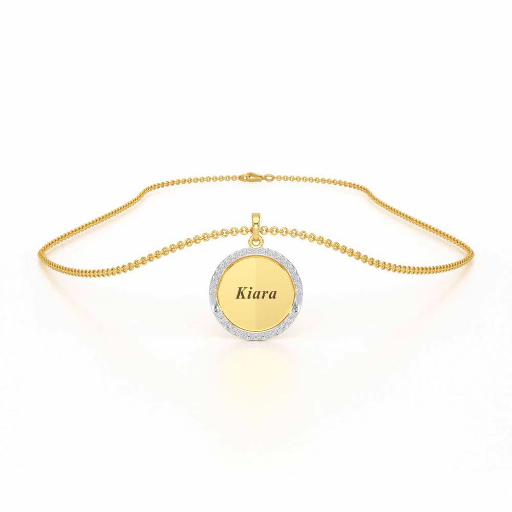 Simple Say Silver Pendant - Yellow Gold - Image 3