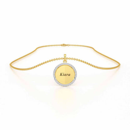 Simple Say Silver Pendant - Yellow Gold - Image 3