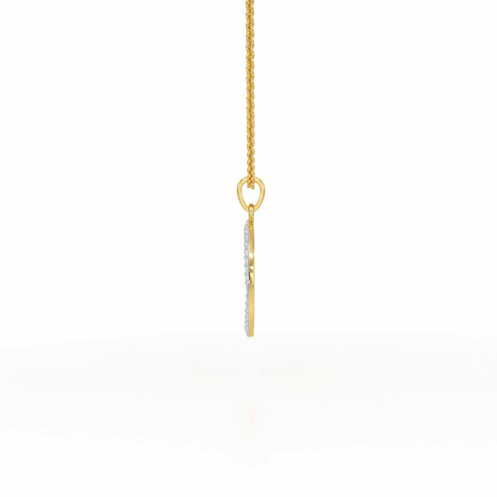 Simple Say Silver Pendant - Yellow Gold - Image 4
