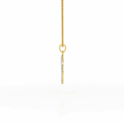 Simple Say Silver Pendant - Yellow Gold - Image 4