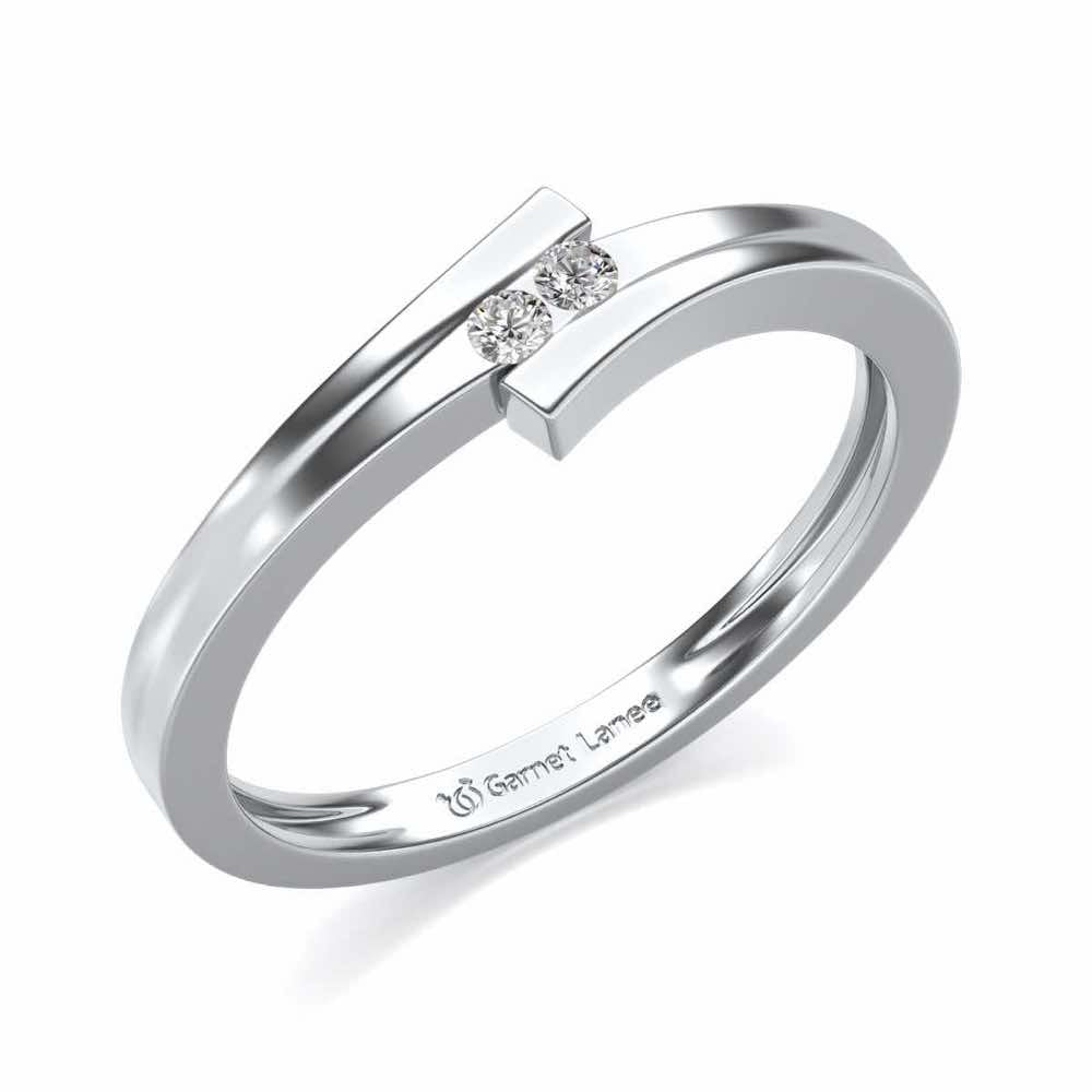 Simplistic Silver Band Ring - White Gold - Image 1
