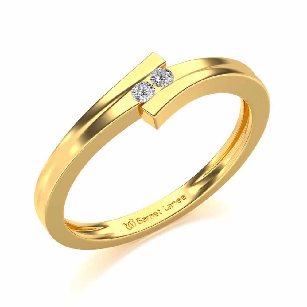 Simplistic Silver Band Ring - Yellow Gold - Image 1