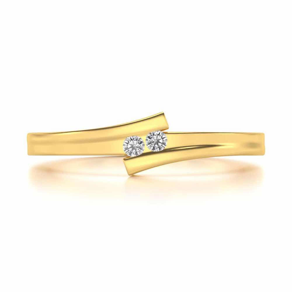 Simplistic Silver Band Ring - Yellow Gold - Image 4