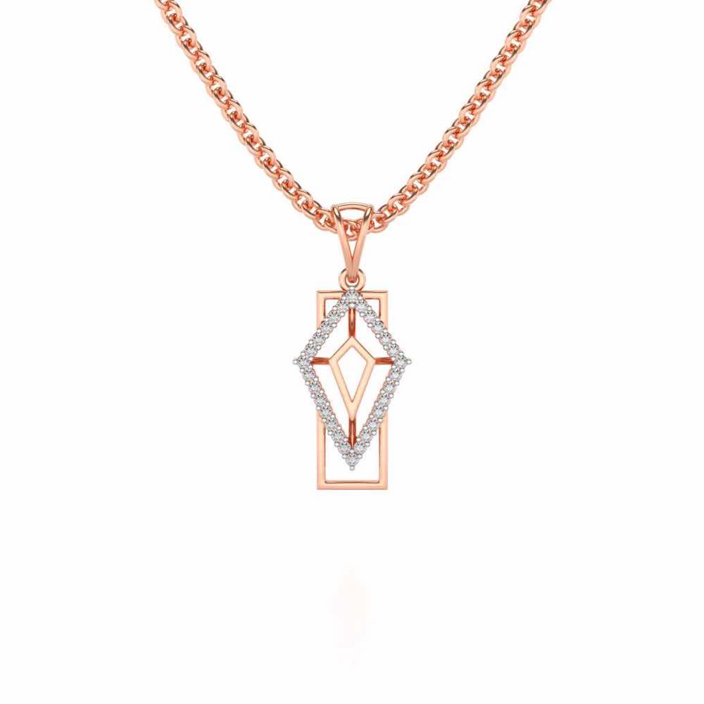 Sirius Silver Pendant - Rose Gold - Image 1
