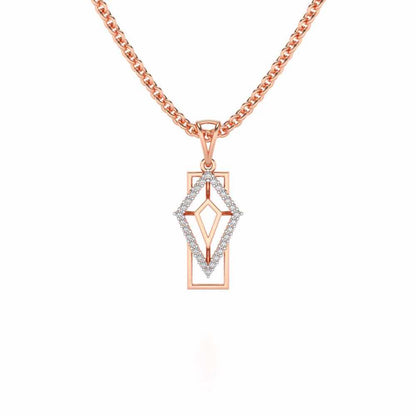 Sirius Silver Pendant - Rose Gold - Image 1