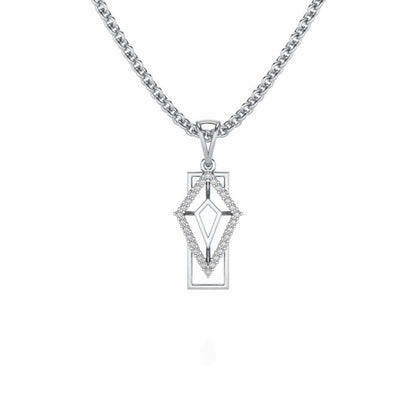 Sirius Silver Pendant - White Gold - Image 1