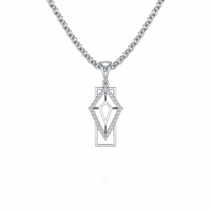 Sirius Silver Pendant - White Gold - Image 1
