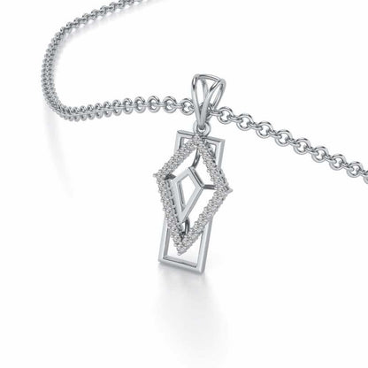 Sirius Silver Pendant - White Gold - Image 2