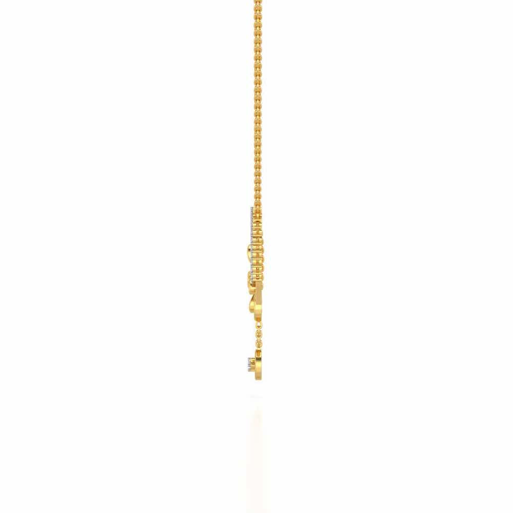 Sleek Heart Silver Pendant - Yellow Gold - Image 3