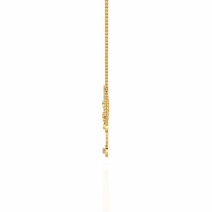 Sleek Heart Silver Pendant - Yellow Gold - Image 3