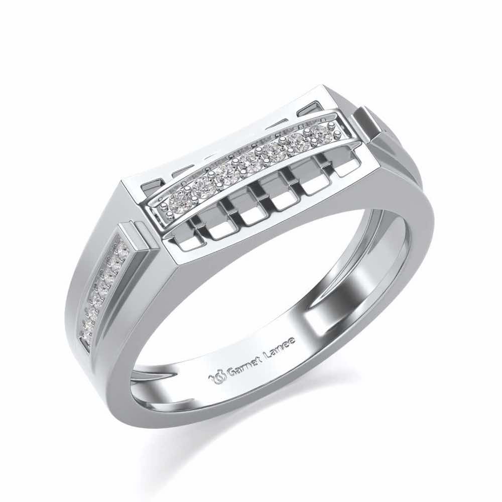 Sleek Ring For Men For Men - White Gold - Image 1