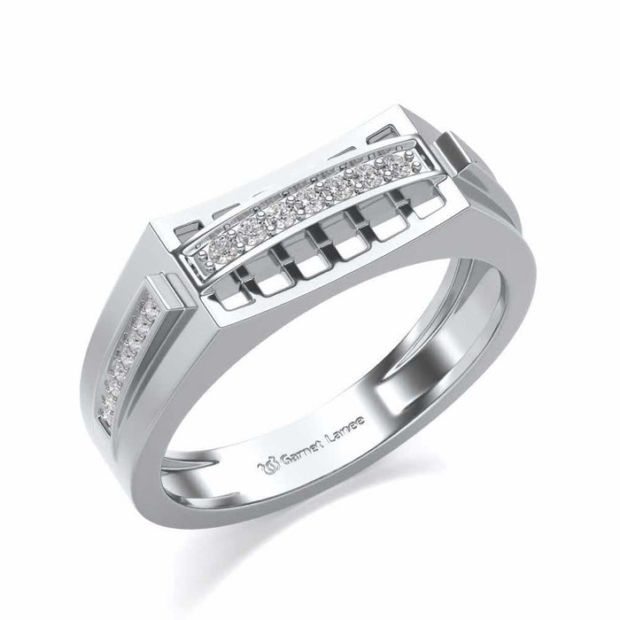 Sleek Ring For Men For Men - White Gold - Image 1