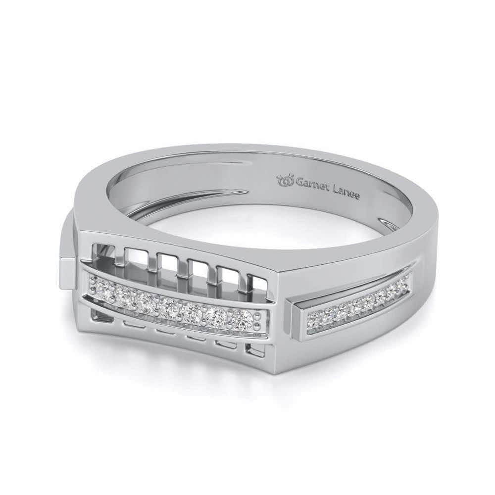 Sleek Ring For Men For Men - White Gold - Image 2