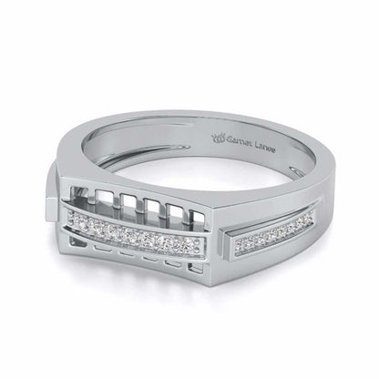 Sleek Ring For Men For Men - White Gold - Image 2