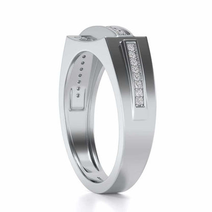 Sleek Ring For Men For Men - White Gold - Image 3