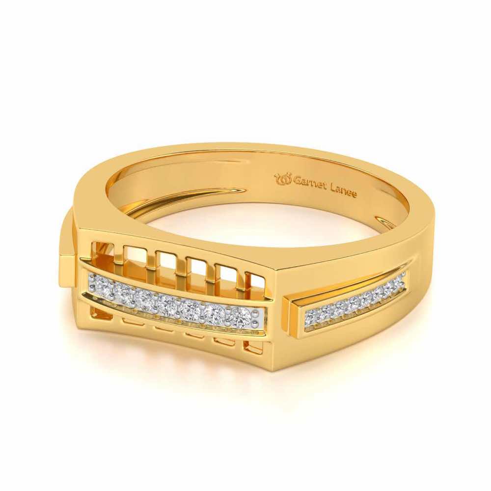 Sleek Ring For Men For Men - Yellow Gold - Image 2