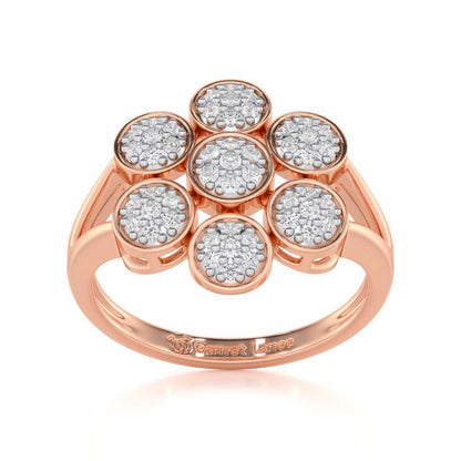 Sleek Shine Silver Ring - Rose Gold - Image 2
